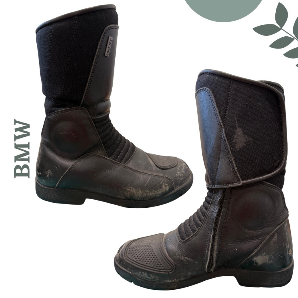 BMW Motorrad Motorcycle Riding Boots – Black Leather Men’s Size 10
